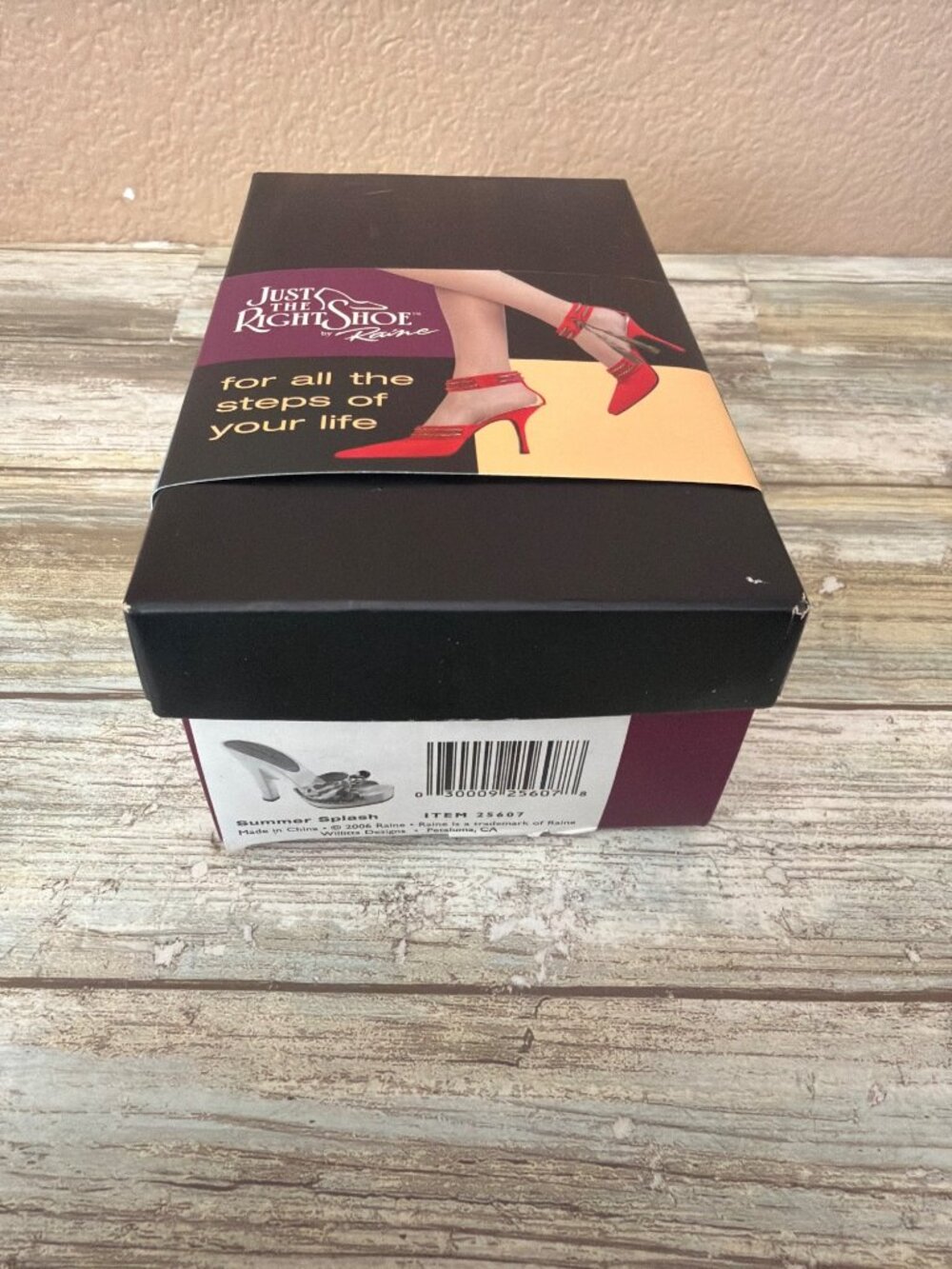 Just The Right Shoe Raine 2006 Summer Splash Miniature Shoe NEW w/ Box COA 25607 - Picture 2 of 12